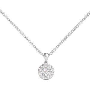 Helzberg Diamonds 1/4 ct tw diamond illusion pendant in 10k white gold